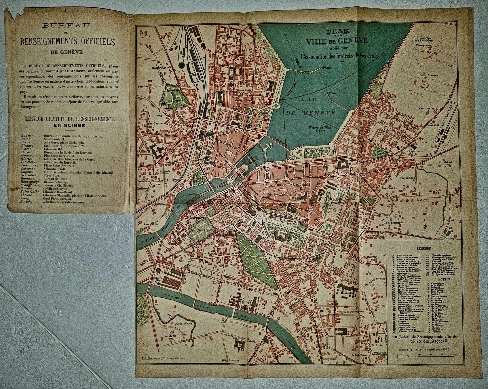 Cartine & Atlanti: Plan de Genève vintage – Usato da Cortaillod venduto da Cocotte9031 2