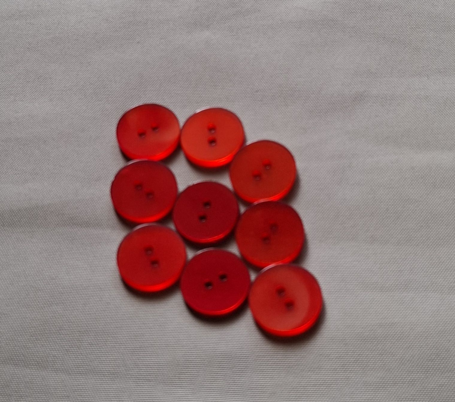 Bottoni: 9 rote Knöpfe , 20 mm. – Usato da Dietikon venduto da Hirschkopf 3