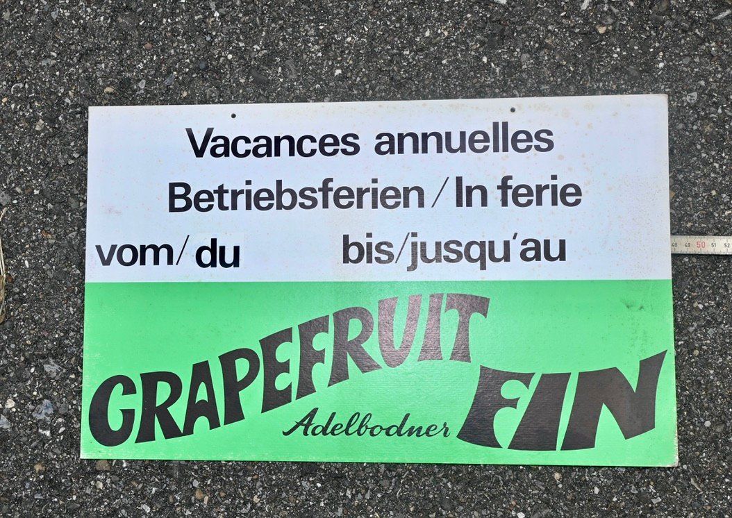 Insegne: alter REKLAME KARTON - hänger ADELBODNER grapefruit fin – Usato da Pfaffhausen venduto da mono_rec 4