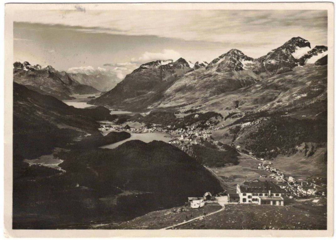Cartoline postali: St. Moritz - Standseilbahn Muottas Muragl Bergstation – Usato da Binningen venduto da Mountainrider