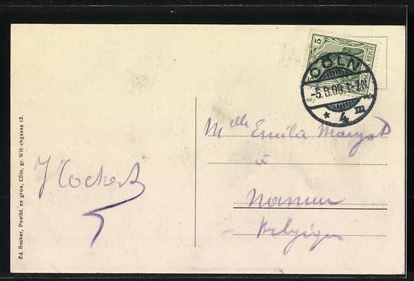Cartoline postali: Köln-Bickendorf, Zeppelins Ausfahrt aus – Usato da Berlin venduto da bartko-reher 1