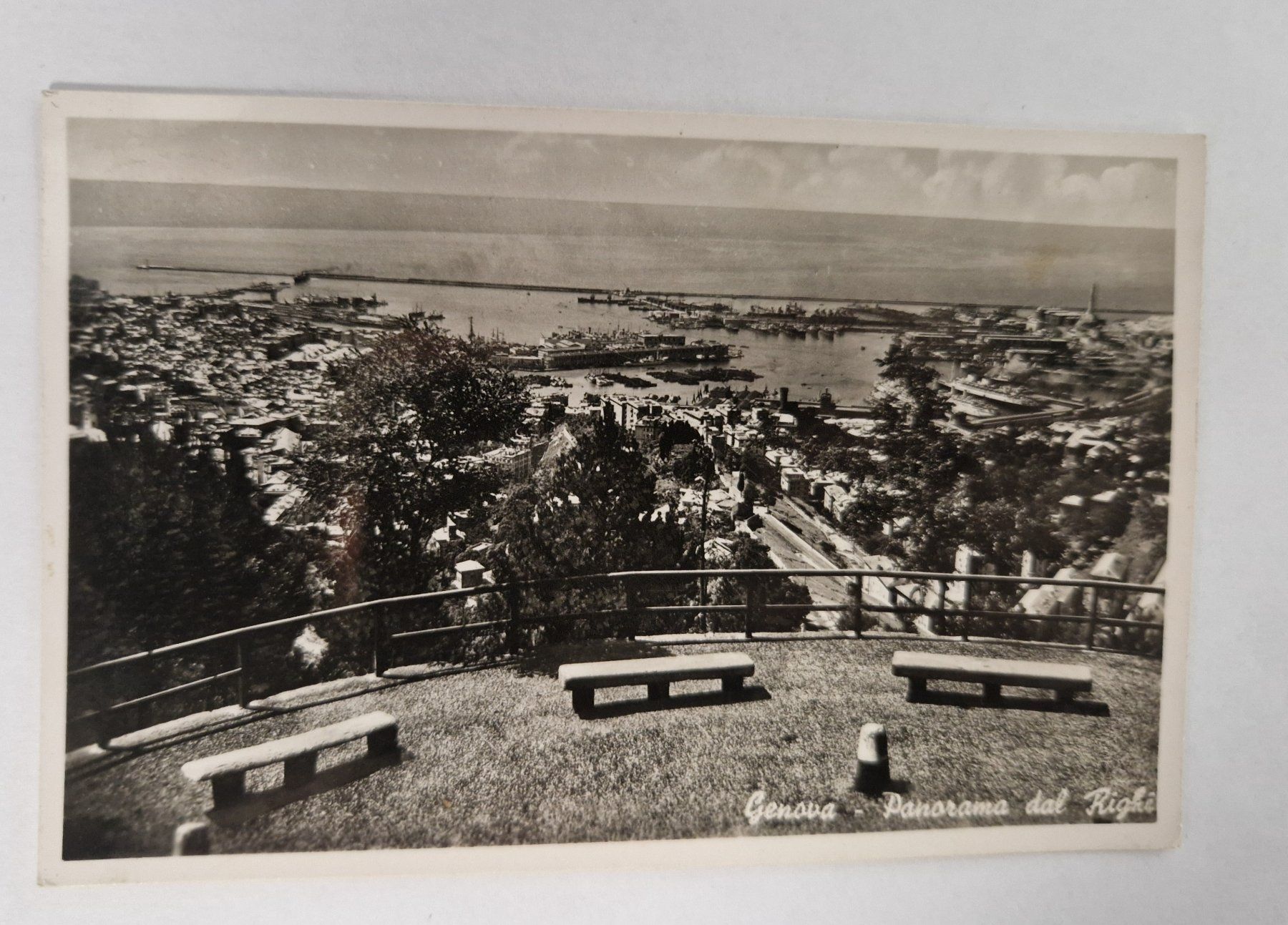 Cartoline postali: Genova, Panorama dal Righi, 1939 – Usato da Melchnau venduto da Arthurius