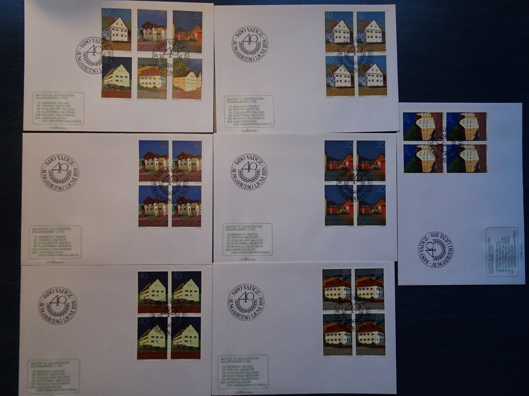 Tous les timbres: FDC 1978 – Neuf (Voir description) à Aadorf par Chnorli-Furz