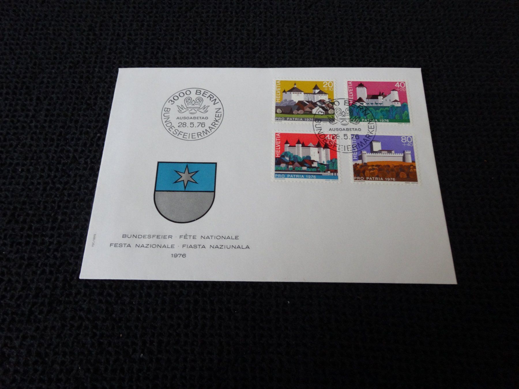 Tutti i francobolli: Sonderbrief  Bundesfeier   28.5.1976 – Usato da Neerach venduto da jenny062