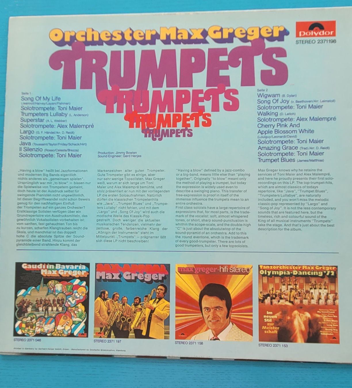 Dischi in vinile: ORCHESTER MAX GREGER – Usato da SCHÜBELBACH venduto da CoKaHa 1