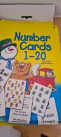 Grosse Englisch Nummer Cards 1 -  20, Flash Cards