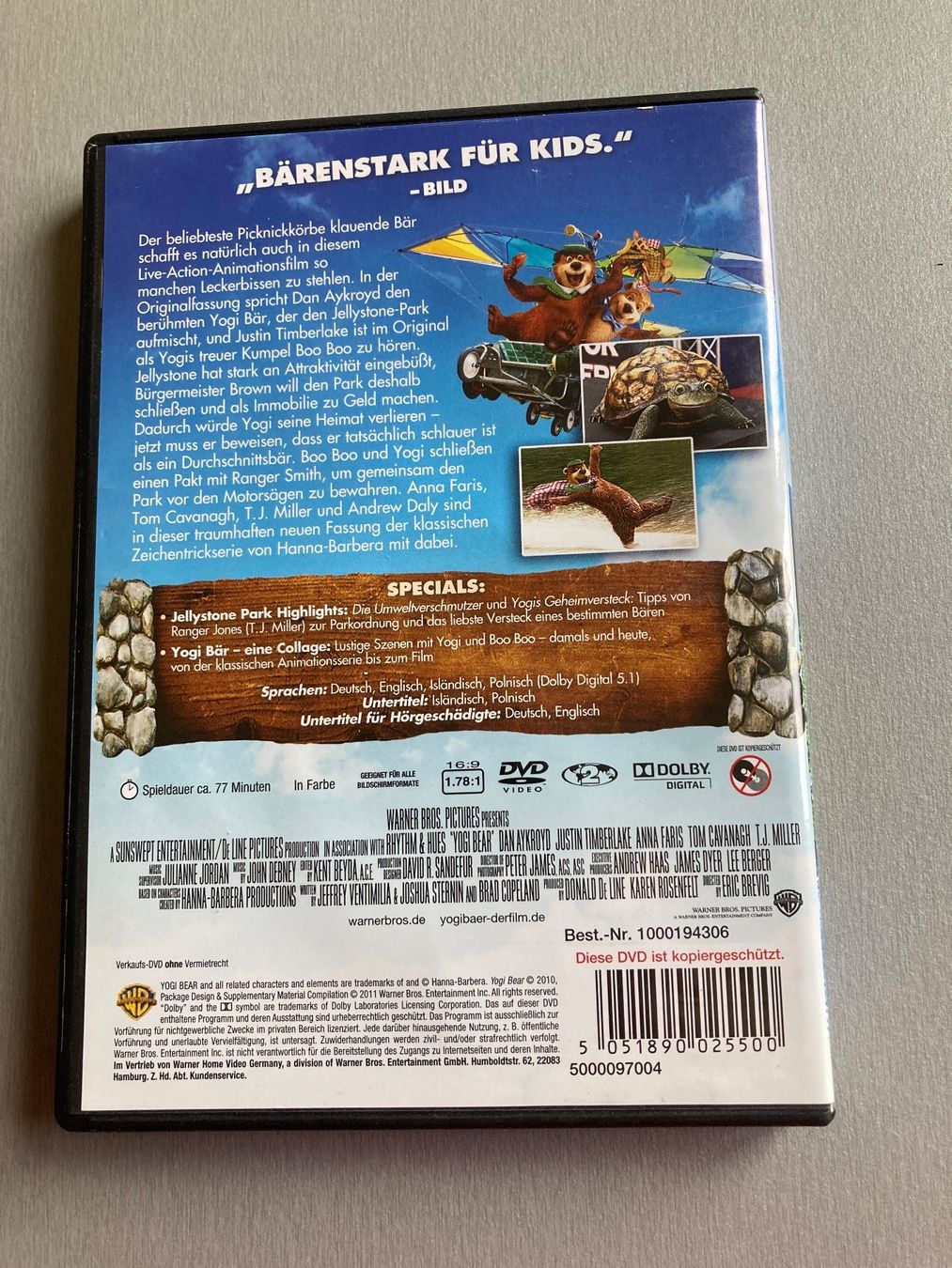 Alle DVDs: Yogi Bär Das Leben ist ein Picknick- DVD – Gebraucht aus Wald ZH von Liedermacher 1