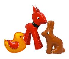 jouet vintage canard âne lapin plastique cousu style Carnat