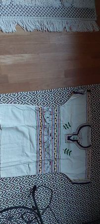 Von Shipibos handgefertigtes Hemd, Baumwolle, Ayahuascamuste