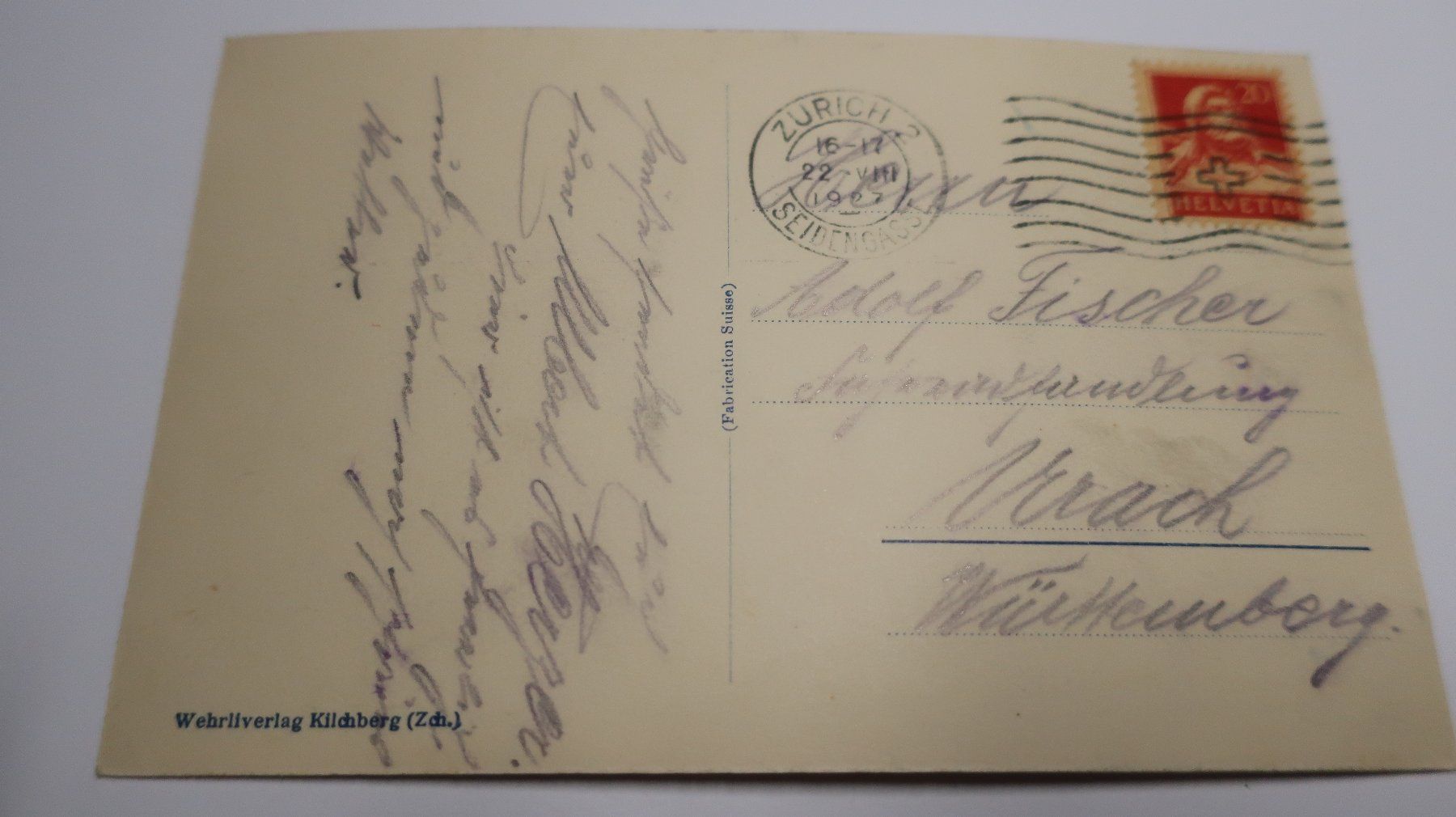 Cartoline postali: Uetliberg  N° 10753  1927 – Usato da Cormoret venduto da Pascalll2001 5