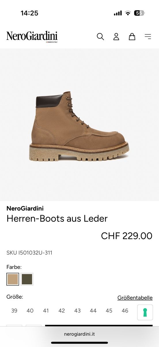 Scarpe da uomo: NERO GIARDINI BOOTS HERREN – Usato da Kölliken venduto da deleina 6