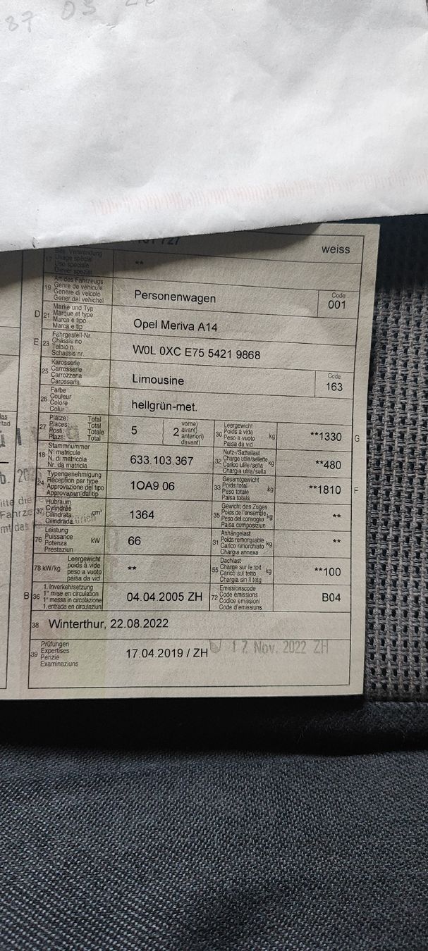 Opel Autos: Gewaltsamer Opel mit 77000KM – Gebraucht aus Oberstammheim von Hans-Schomolgseit 4
