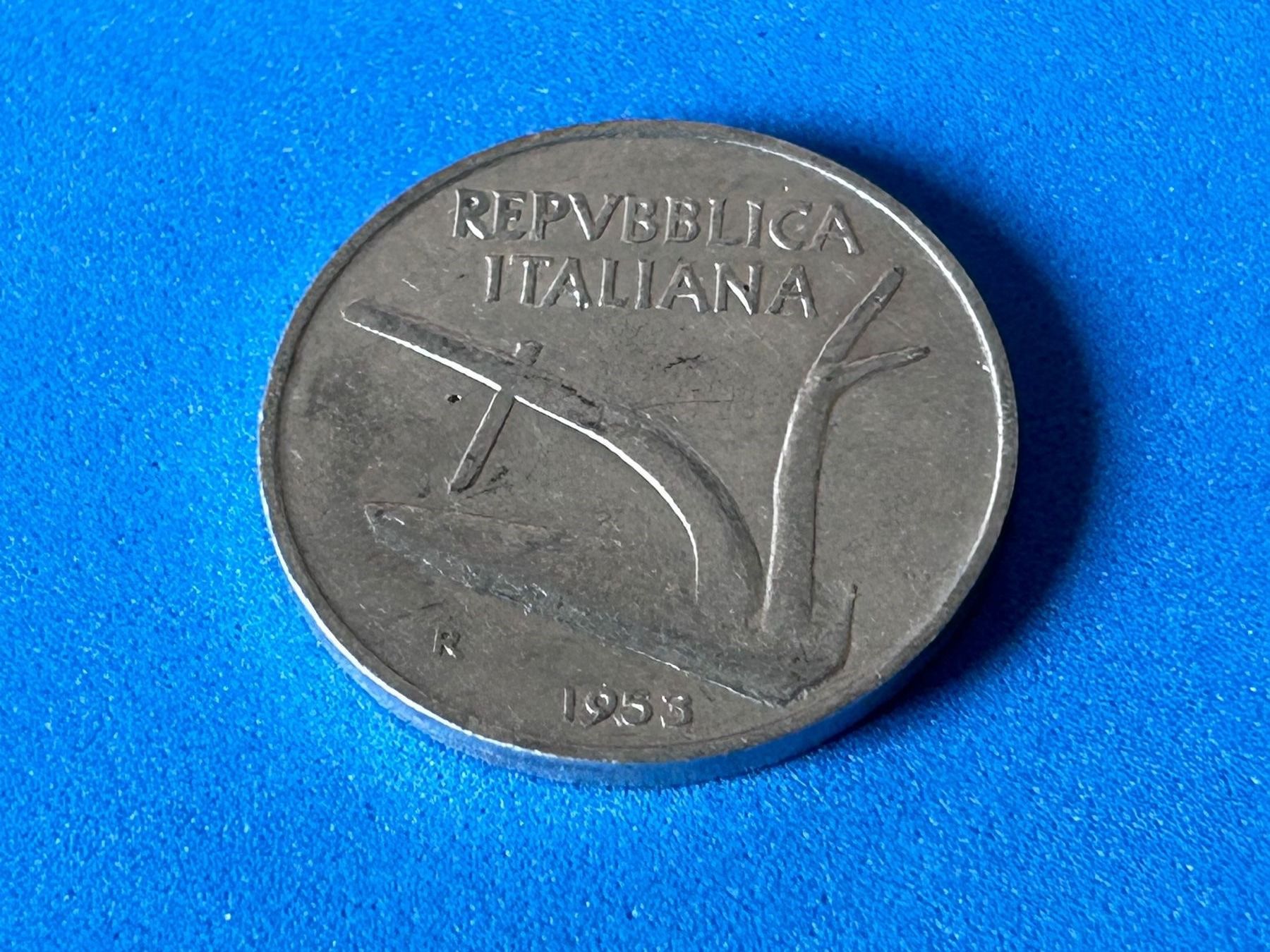 Tutti le monete: Italy - 10 Lire 1953 – Usato da Corcelles NE venduto da AJKader 3