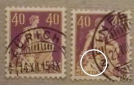 320) Abart 112.1.11, Einfasung Schwert fehlt Kt.  300.-