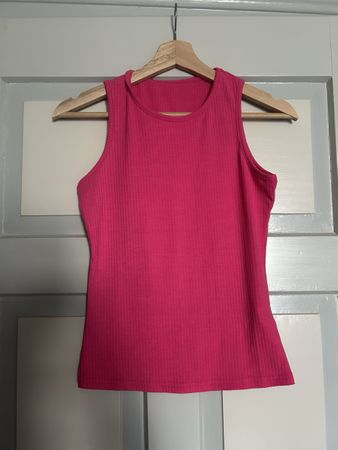Damen Tanktop gerippt pink Grösse S 