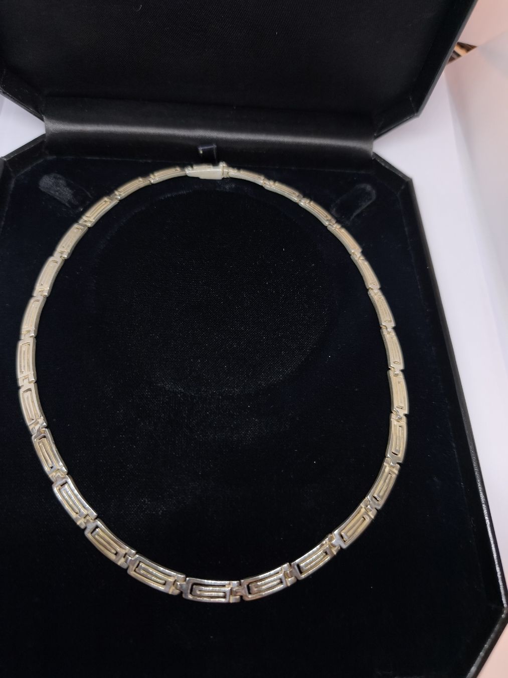 Catenine: Collier aus Silber 925 Mäander Muster ca. 42cm – Usato da St. Gallen venduto da GIULESGG 4