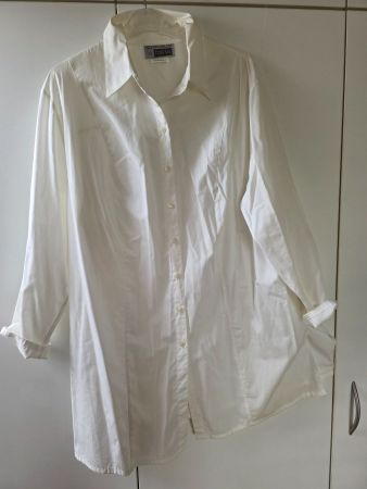 100% Baumwolle Bluse weiss Gr. 50 52