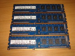 4 stück 4gb ddr3 PC3L 12800 (1600). Details siehe Bildern.