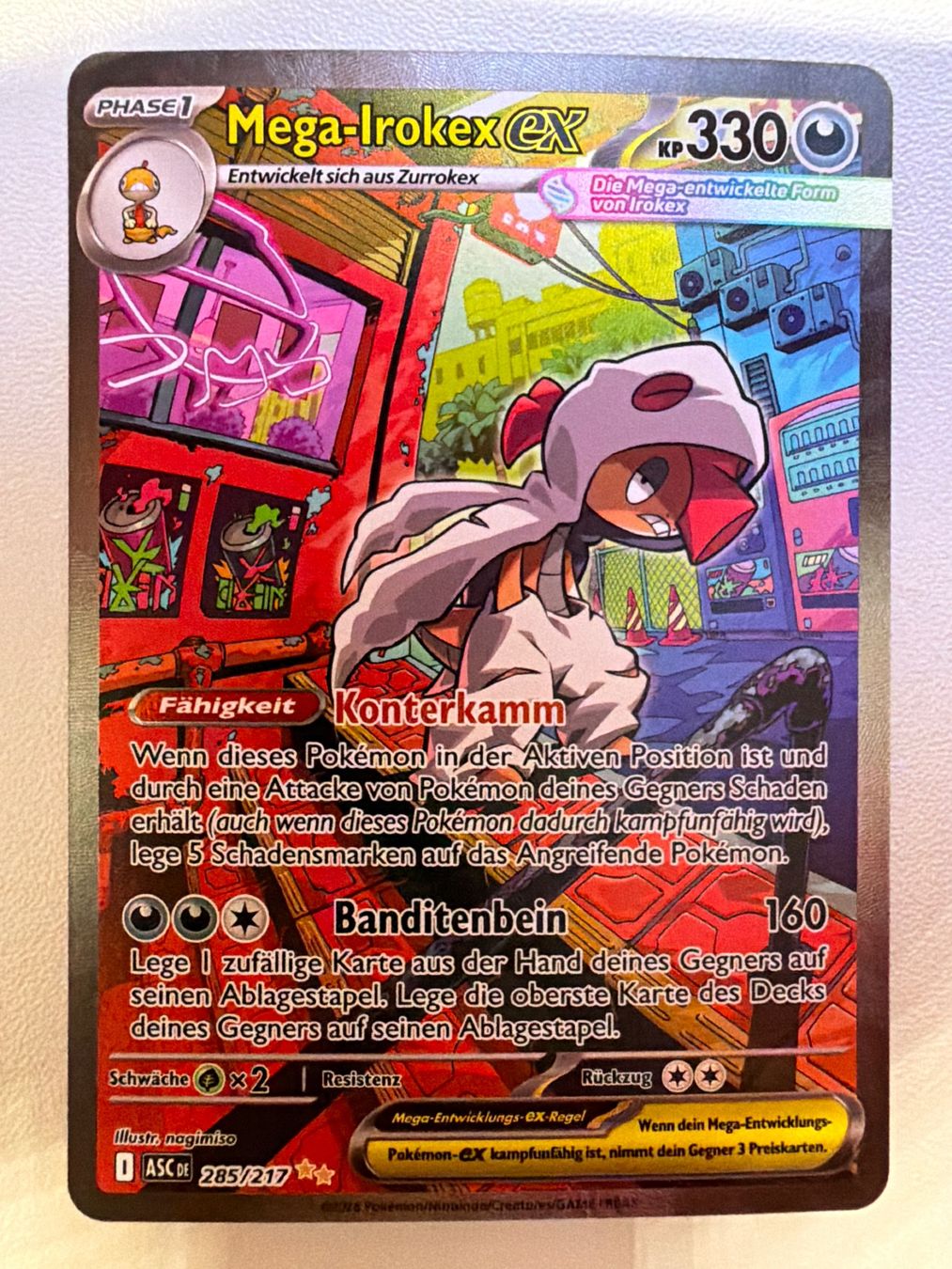 Pokémon Sammelbilder & Trading cards: Mega-Irokex / Mega Scrafty ex ASC 285 – Neu (gemäss Beschreibung) aus Berneck von boyakizzle