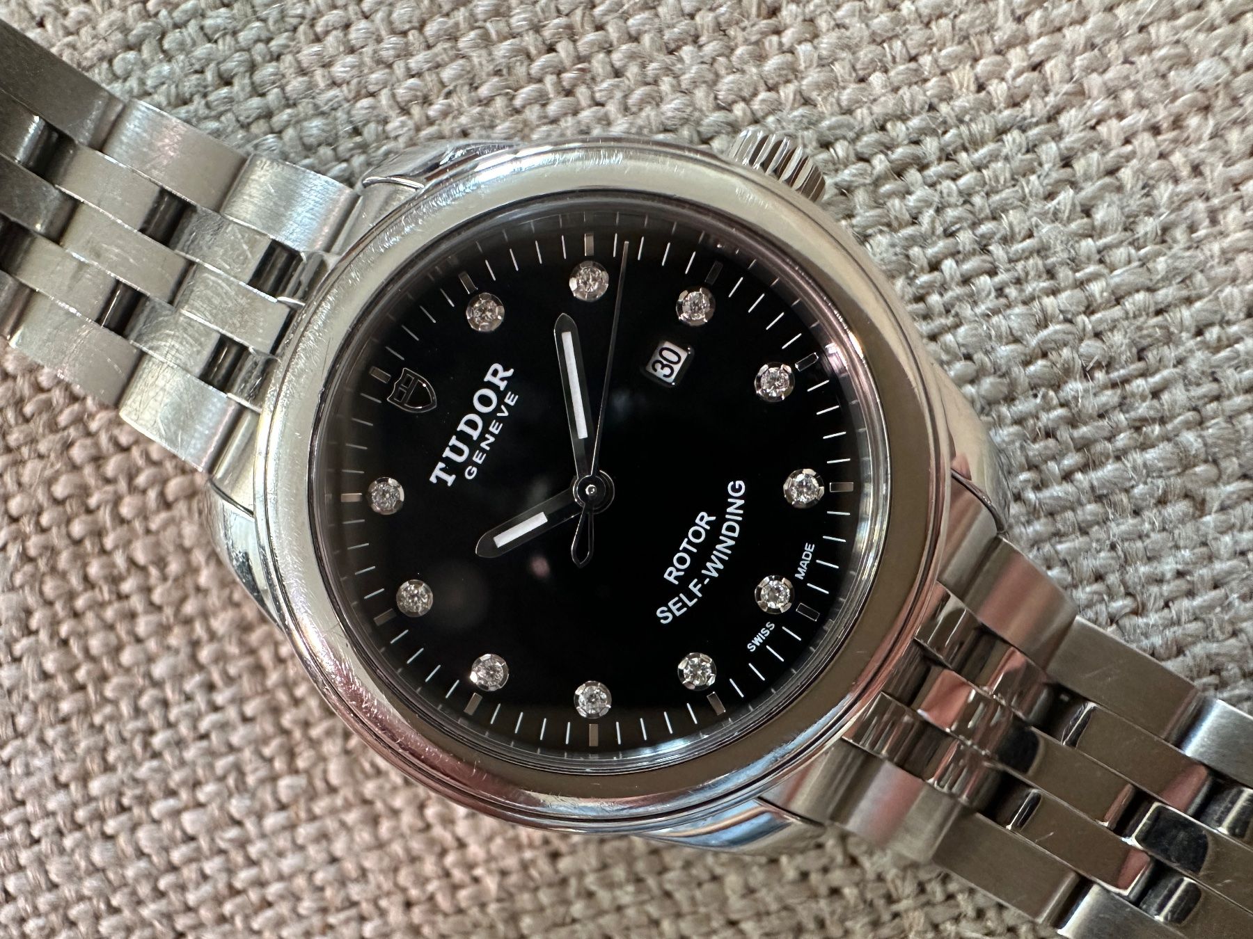 Tudor Orologi: Tudor Glamour Date Diamond Automatic 31mm Full-Set – Usato da Matten b. Interlaken venduto da cour13