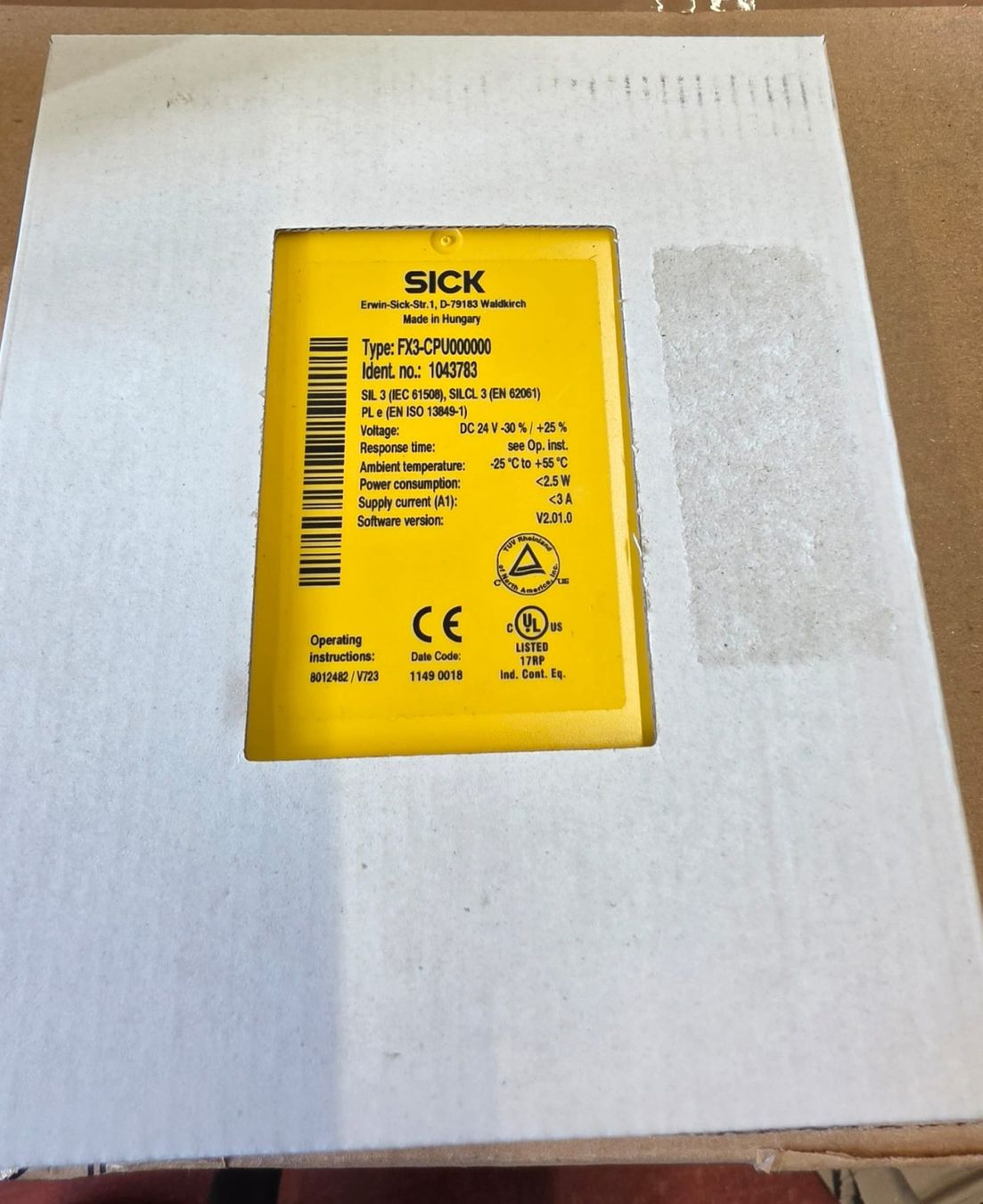 Componenti elettronici: * NEU Sick FX3-CPU320002 Sicherheitssteuerung - versiegelt – Nuovo e nell'imballaggio originale da Fraubrunnen venduto da wol_ql9p 1