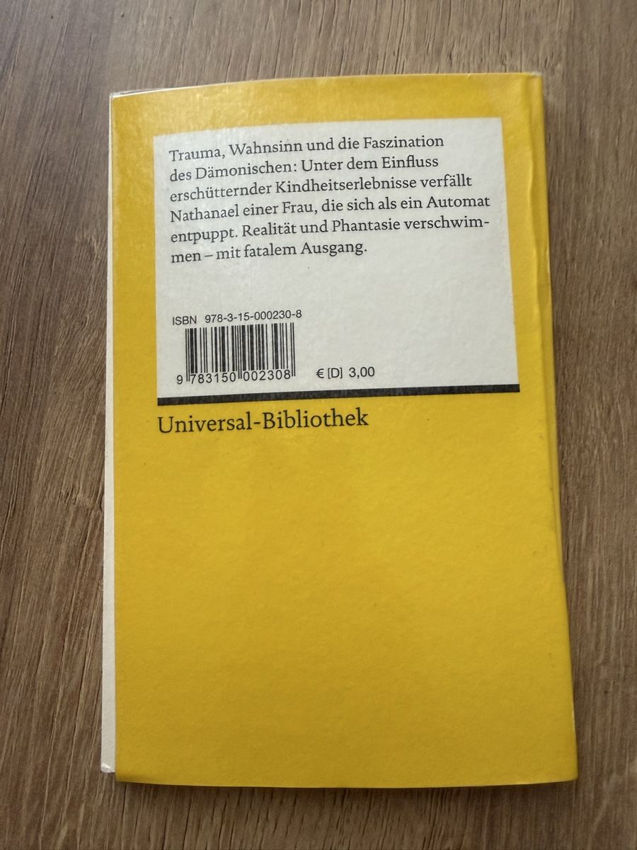 Libri: Der Sandmann, E.T.A. Hoffmann, Reclam – Usato da Hasle LU venduto da Urssa2 1