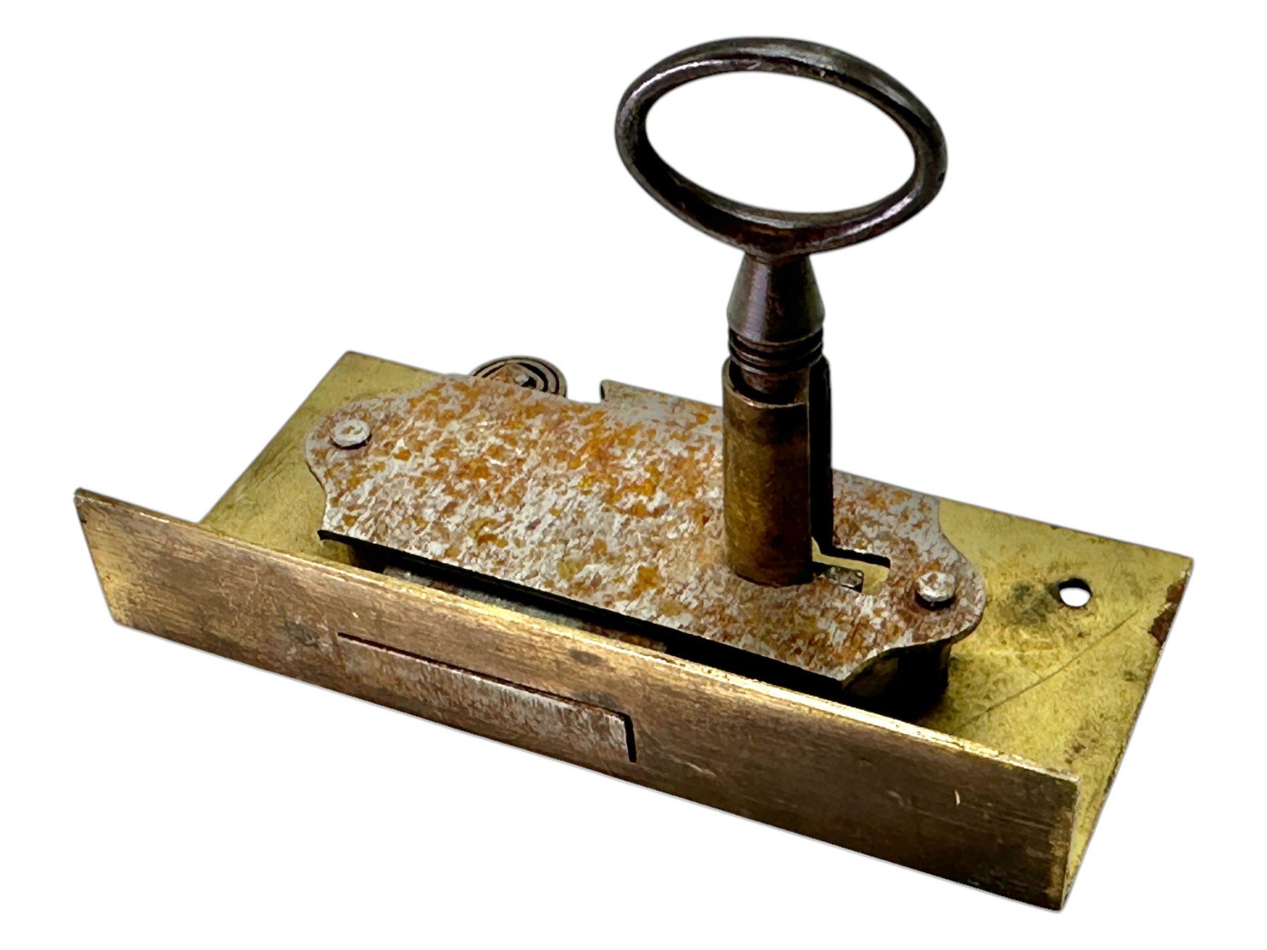 Ferramenta: Serrure de meuble ancienne avec clé forgé main – Usato da Morges venduto da objetsdepoque 2