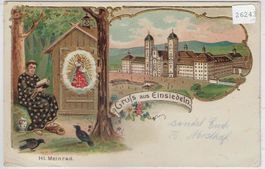 Gruss aus Einsiedeln - Präge-Litho