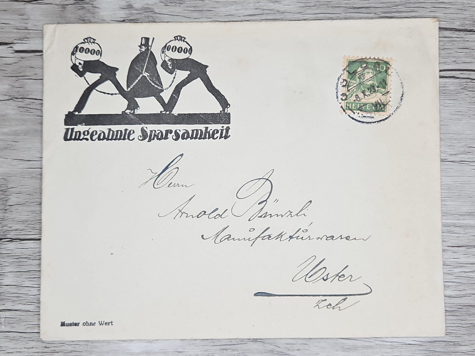 Tutti i francobolli: CL01 Enveloppe + Timbre Suisse 1923 – Usato da Cousset venduto da Patrick_Collections