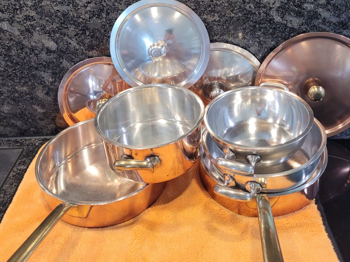 Padelle: SPRING-KUPFER SET 9-TEILIG AUS DER 1.GENERATION US DEN 40-ER – Usato da EMMETTEN venduto da pfi_cbg5 1
