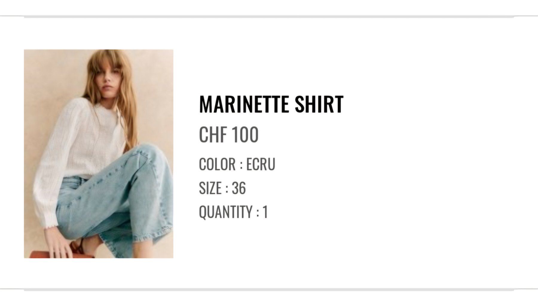 Sezane Chemisiers: Sezane Marinette blouse cotton – Neuf (Voir description) à Genève par ele_b7wq 6