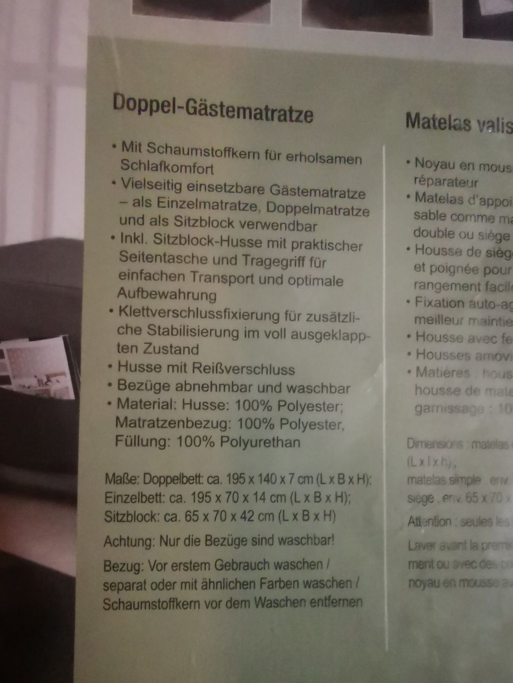 Materassi: Doppel-Gaestematratze Neu! – Nuovo (secondo la descrizione) da Goldach venduto da Top-Shops 1