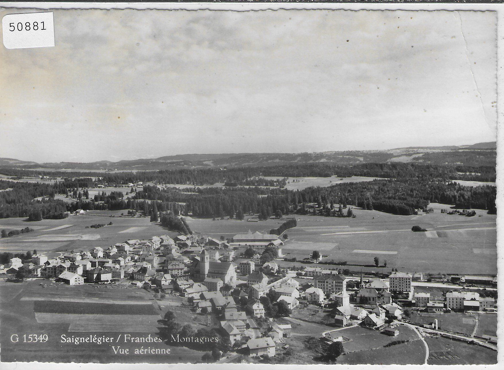Cartoline postali: Saignelegier - Vue aerienne – Difettoso da Ettingen venduto da Kartenplanet