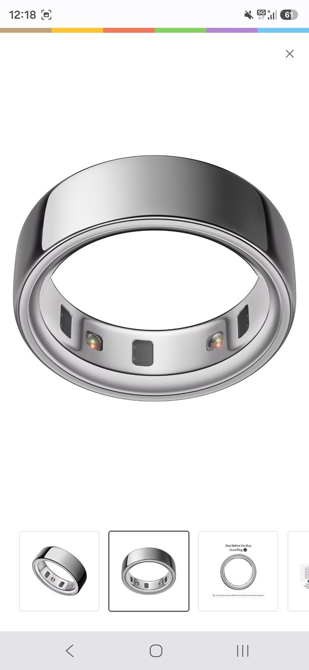 Oura Anelli: Oura Ring 4. Generation in Schwarz, Grösse 7 – Usato da Zürich venduto da nara13 1