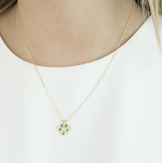 Catenine: Halskette Echtgold und Amethyst – Nuovo e nell'imballaggio originale da Hemmental venduto da Schmuckstudio 2