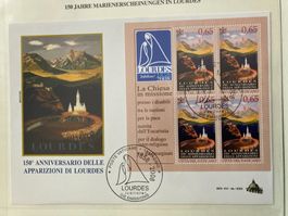 Vatikan 2008 Ersttagsbrief KB 65c 150 J. Erscheinung Lourdes