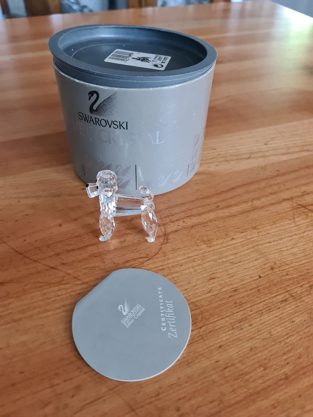 Swarovski Statuette: Swarovski Figur Pudel Originalverpackt – Usato da henau venduto da Rockj