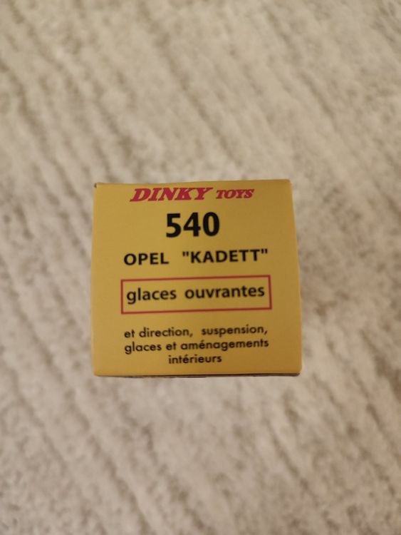 Dinky Toys France - Opel Kadett Réf 540 - Avec Boîte (jantes Grand Diamètre)