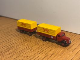 M1268 Selten: Lastwagen mit Anhänger, MINIS (Spur N)