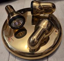Superbe Plafonnier - lampe de plafond à 3 ampoules - Dorée