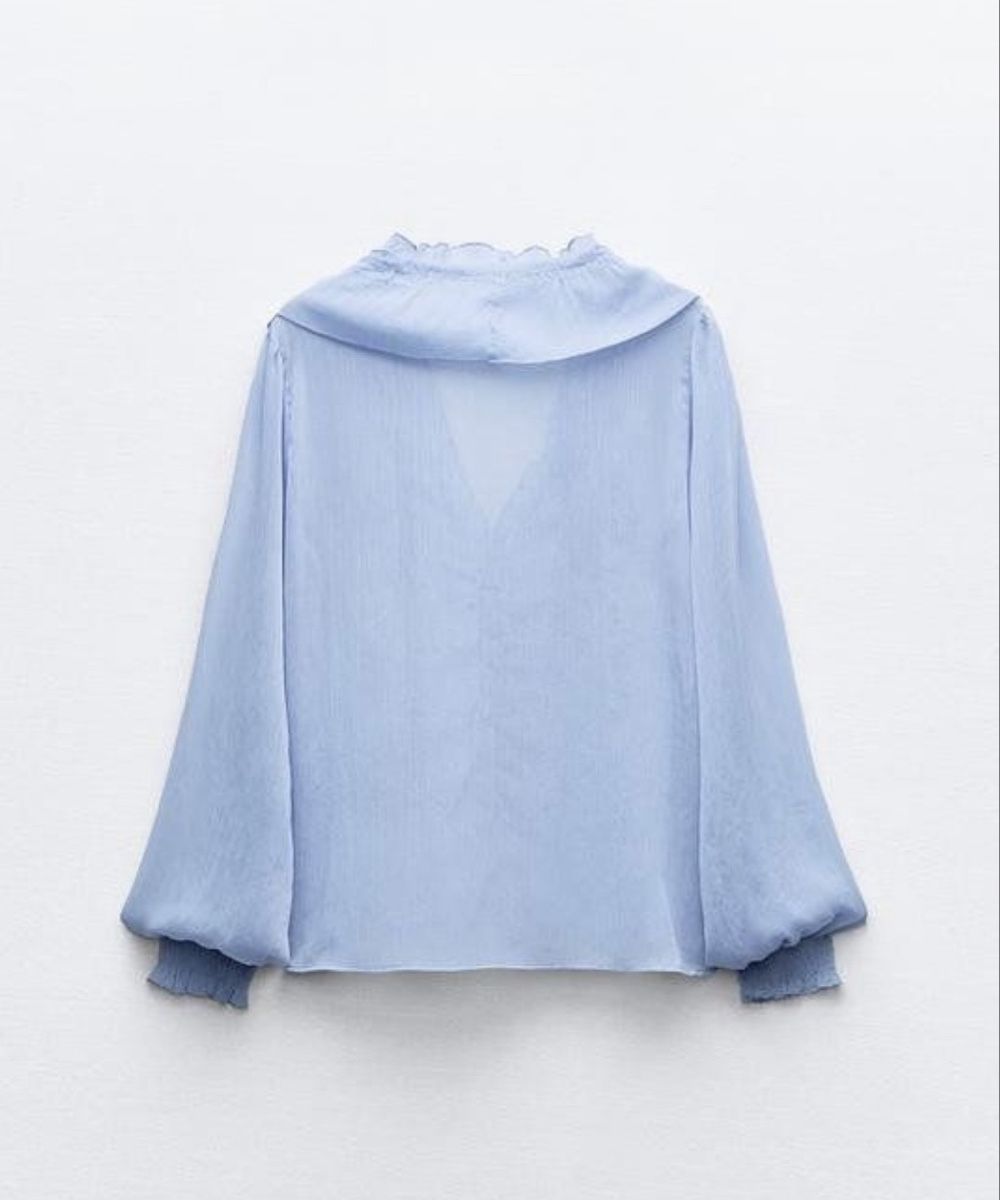 Zara Camicette: Luftige Zara Bluse hellblau mit Rüschen Gr. 38  – Nuovo (secondo la descrizione) da Schlossrued venduto da BeautifulMelody 3