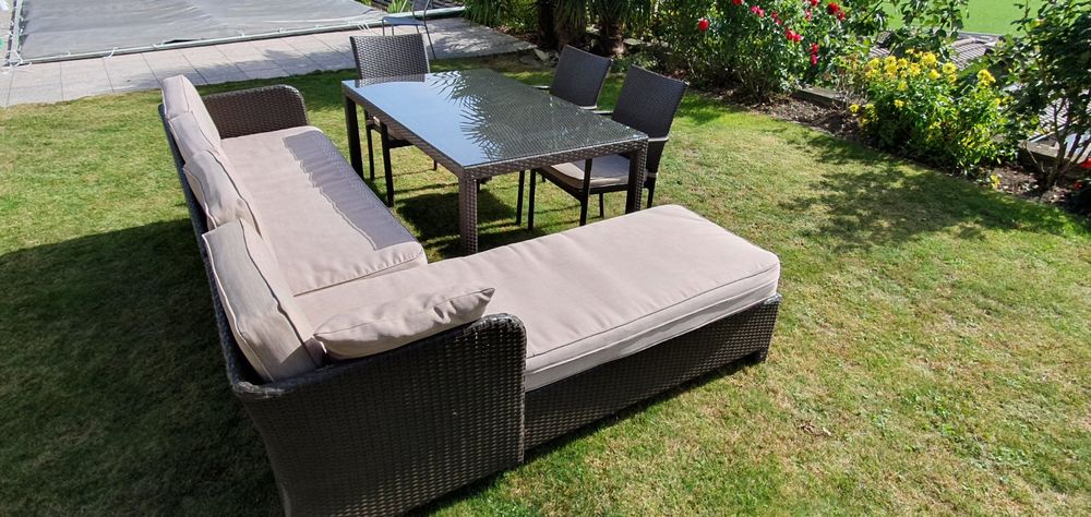 Garten Lounge mit Esstisch, Stuhl und Sitzkissen Kaufen auf Ricardo