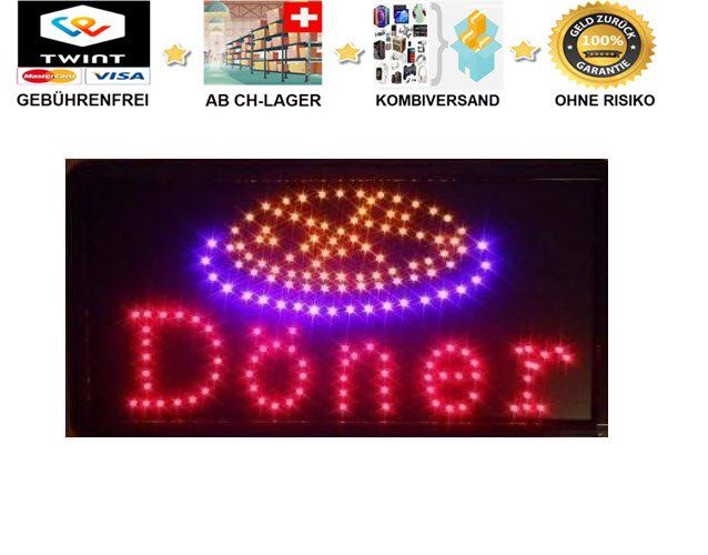 Kebab reklame LED Schild Leuchtschild Döner Dönner Kebap LED (Neu und ...