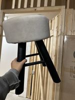 Hocker Samt beige