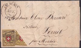 1852: Rayon II, Erstklassige Halbierung von St.AUBIN (FRIB.)