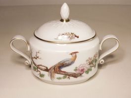 Heinrich H&C Selb Bavaria Zuckerdose "Bird of Paradise 1930