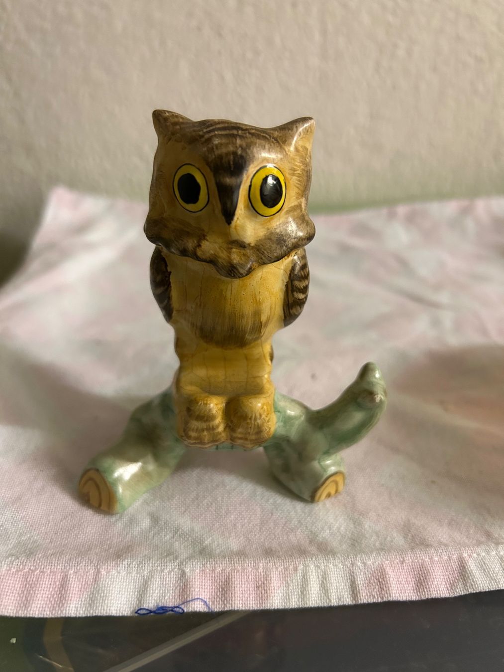 Statuette: Deko Eule auf Ast Keramik Vintage Figur – Usato da Meilen venduto da chr_5xzm