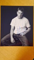 Matt Damon, Original Autogramm auf Grossfoto in s/w