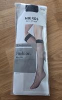 2 Paar Damen Netz Kniestrümpfe - Schwarz, One Size
