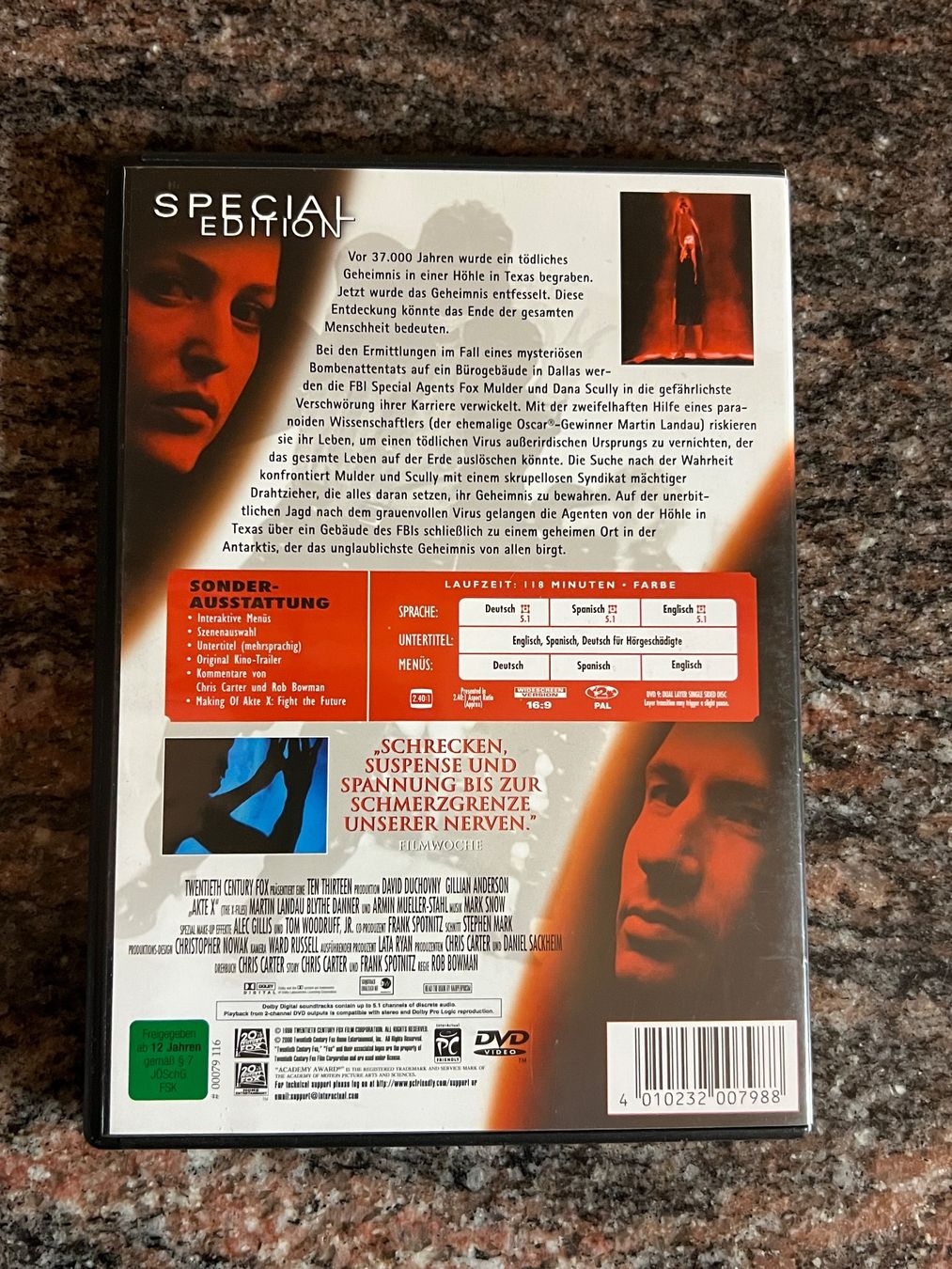 Tutti i DVDs: Akte X: Der Film - DVD - Special Edition – Usato da Altstätten SG venduto da sheamus 1